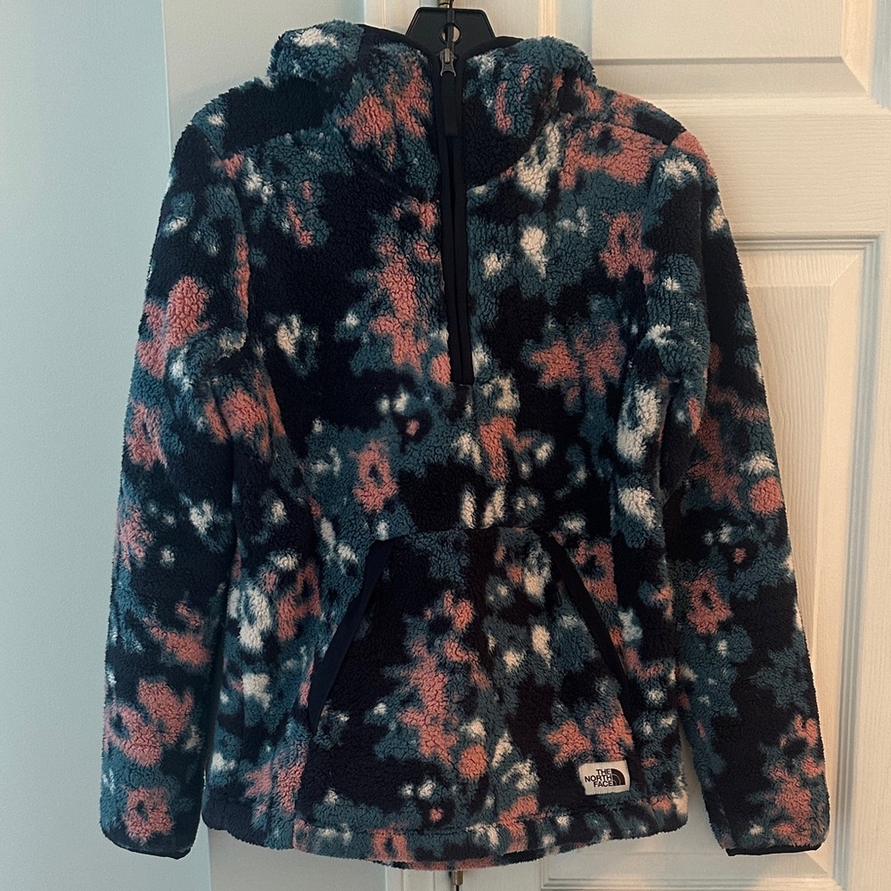 The North Face Campshire Abstract Floral Sherpa Quarter- Zip Hoodie size XS